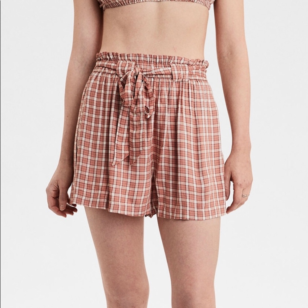 AE PLAID PAPERBAG SHORT
